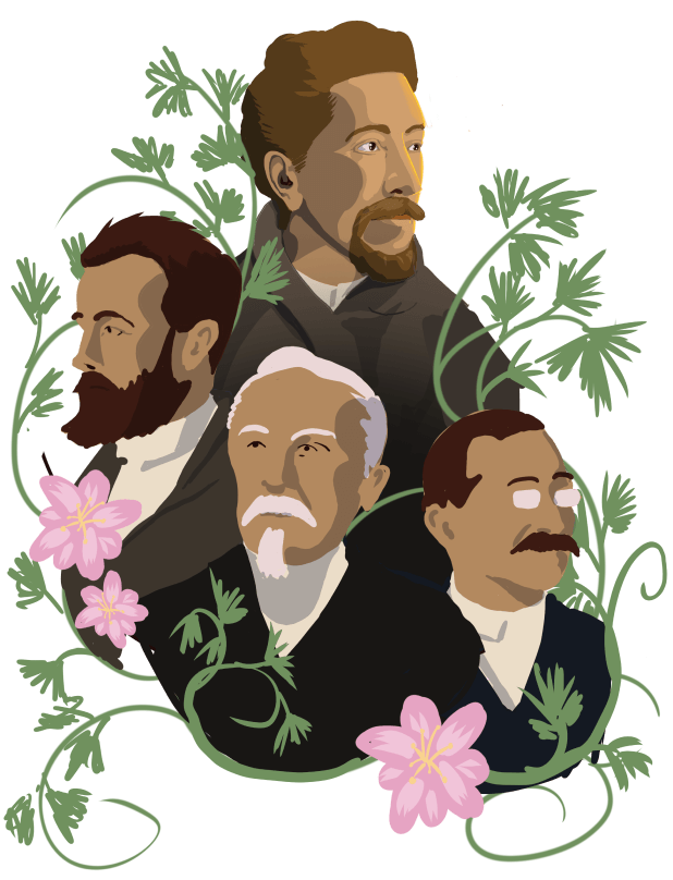 Portrait des fondateurs de la Société centrale d'horticulture