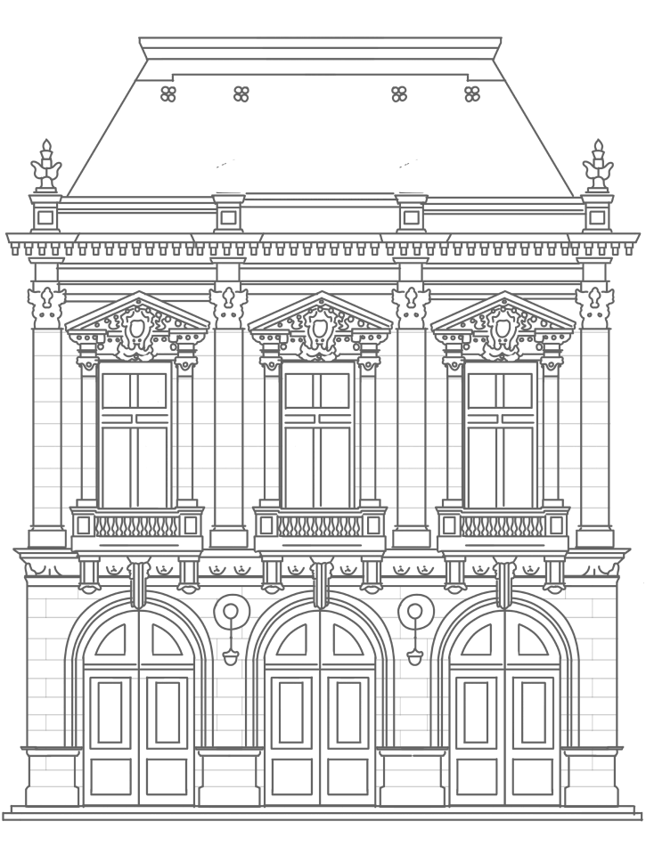 Plan de la façade de la salle poirel